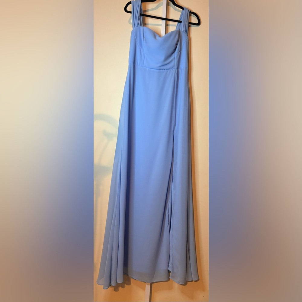 Lulu’s Light Blue Off Shoulder Maxi dress-Size Large - Picture 5 of 13